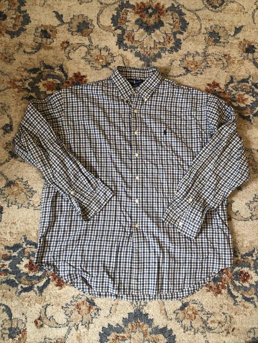 Polo Ralph Lauren Blake Button Down Long Sleeve Shirt Blue Men's XL